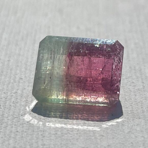 13 Carat Himalaya Mine Watermelon Tourmaline - Emerald Cut - Picture 1 of 7